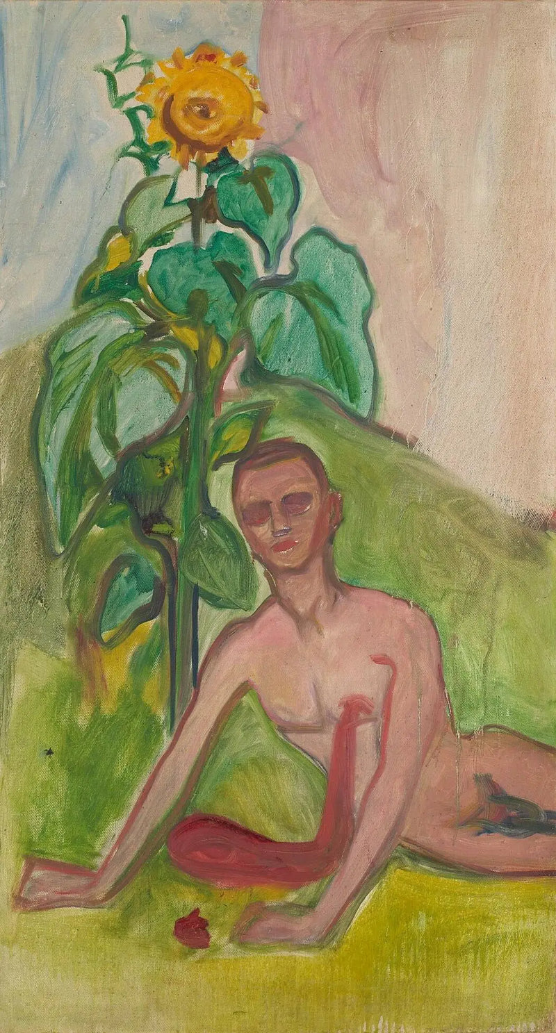 Bleeding Man and Sunflower - Edvard Munch
