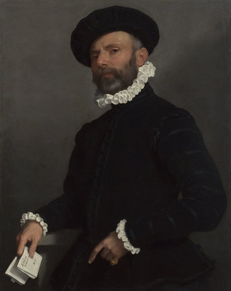 Man holding a letter - Giovanni Battista Moroni