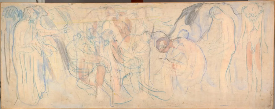 Naked Men in a Landscape - Edvard Munch