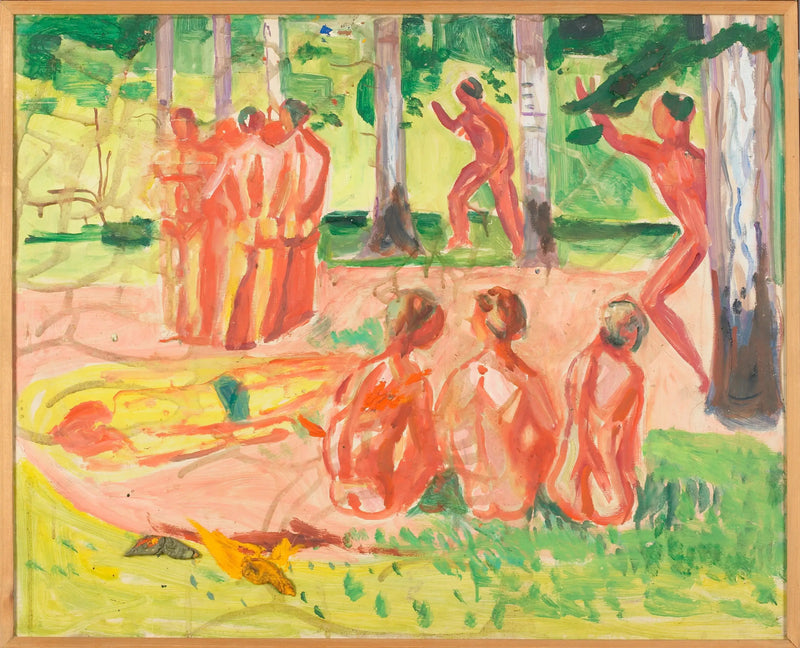 Naked Men in a Birch Forest - Edvard Munch