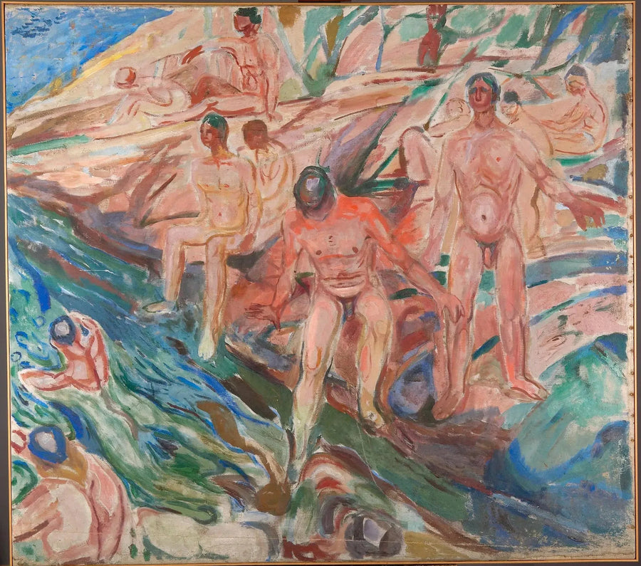 Men Bathing on the Rocks - Edvard Munch