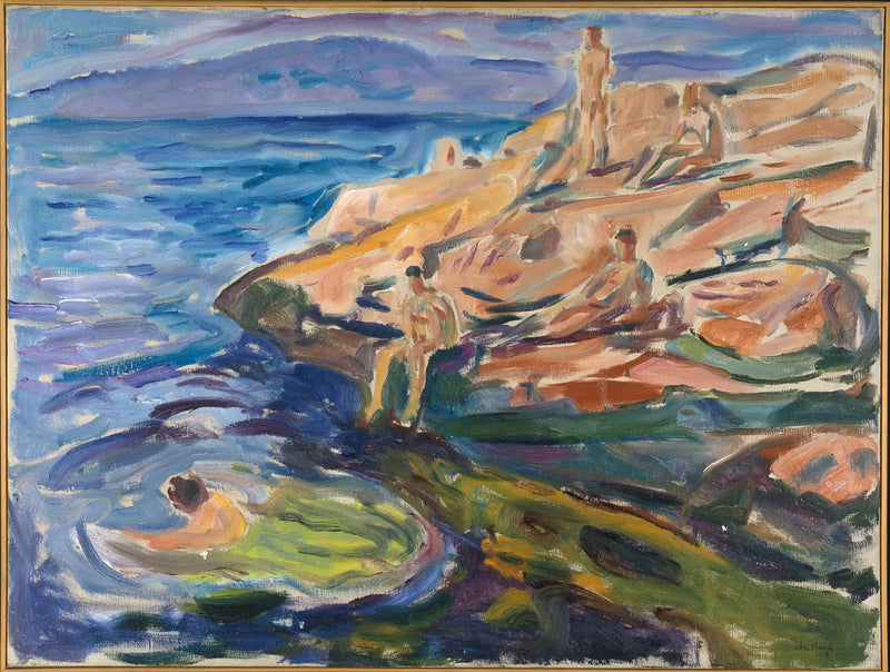 Men Bathing on the Rocks - Edvard Munch