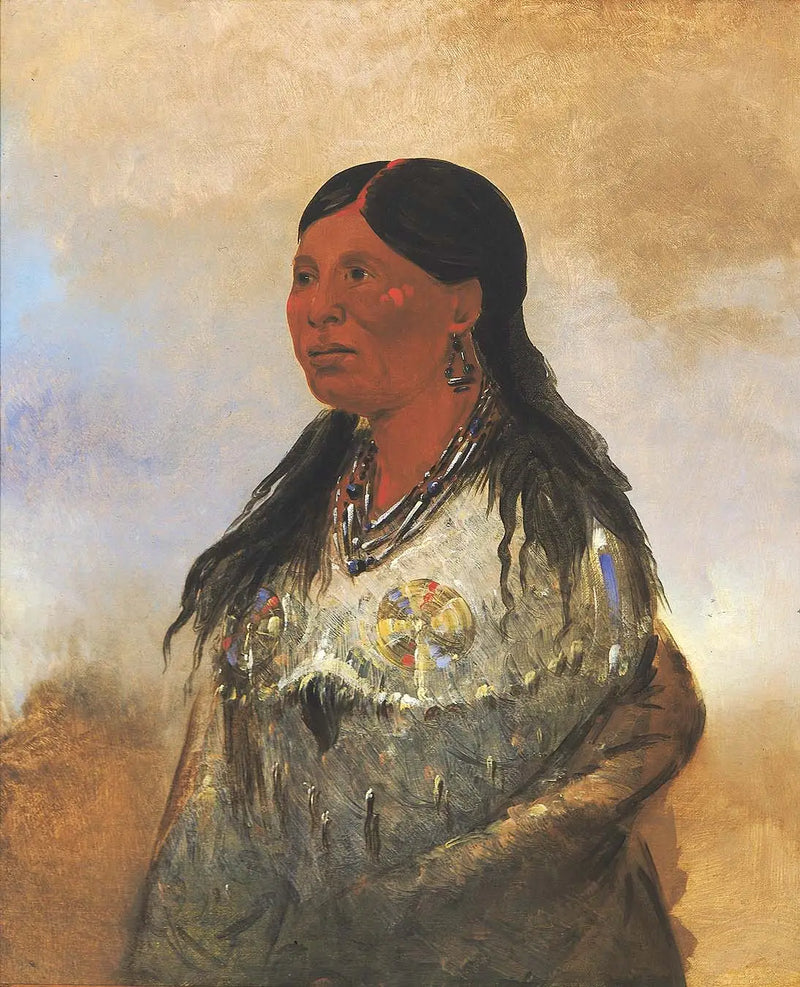 Hón-je-a-pút-o, wife of the bear hunter - George Catlin