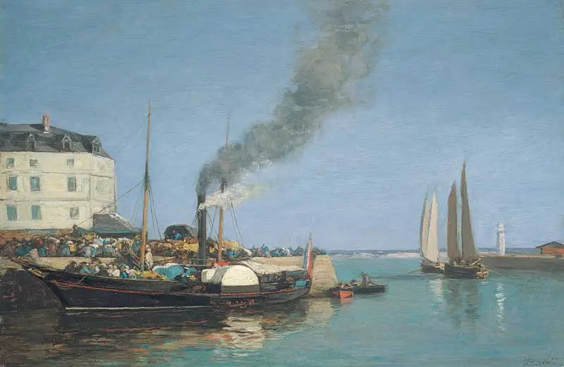 Honfleur, the Pier - Eugène Boudin