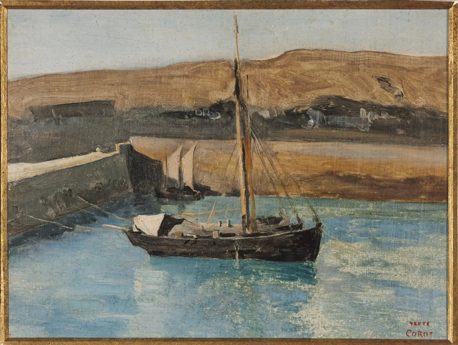 Honfleur, a floating basin - Jean-Baptiste Camille Corot