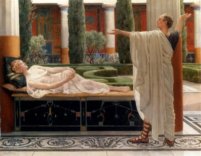 Reproduction du tableau « Horace et Lydie - John Collier » par Alpha Reproduction en peinture à l’huile