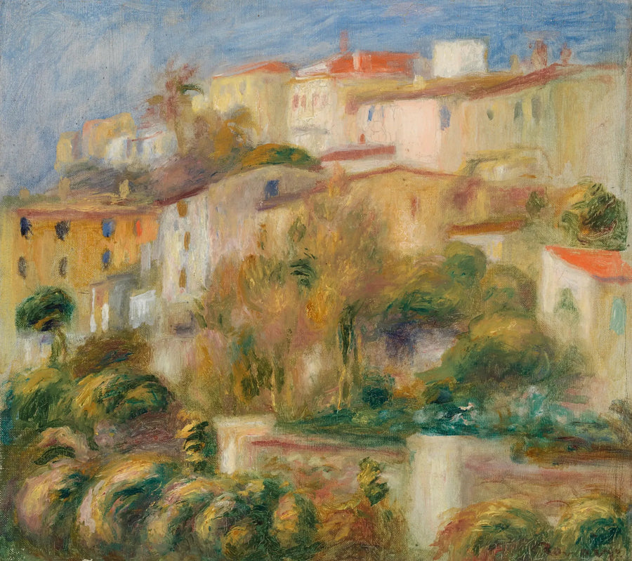 Houses on a Hill (Group of Houses on a Slope) - Pierre-Auguste Renoir