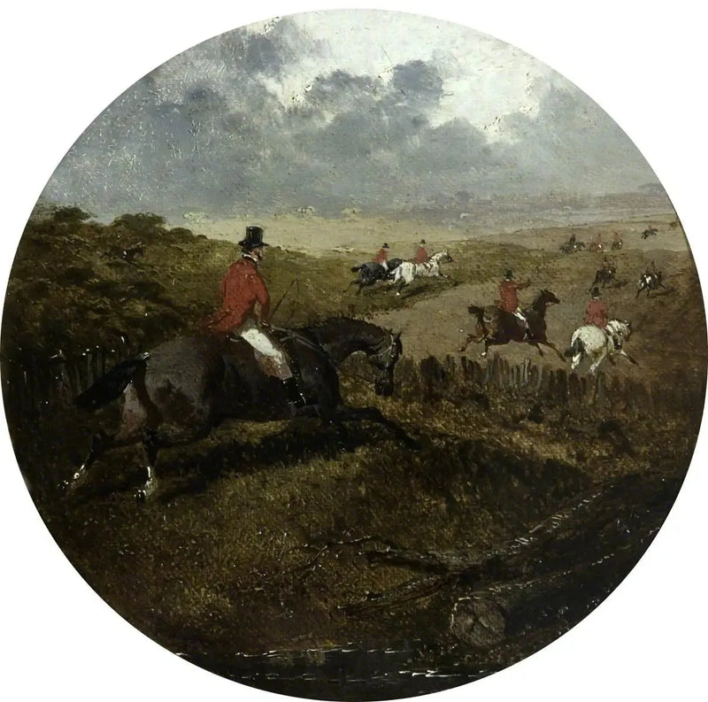 Eight Circular Scenes of Fox Hunting: Dogs Bark at Full Throats, Followed by the Field - John Frederick Herring, Sr.