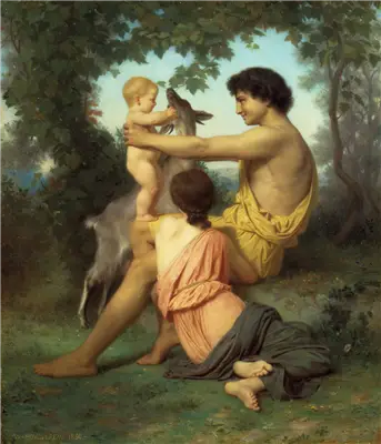 Idylle: Family of Antiquity/Arcadia - Bouguereau