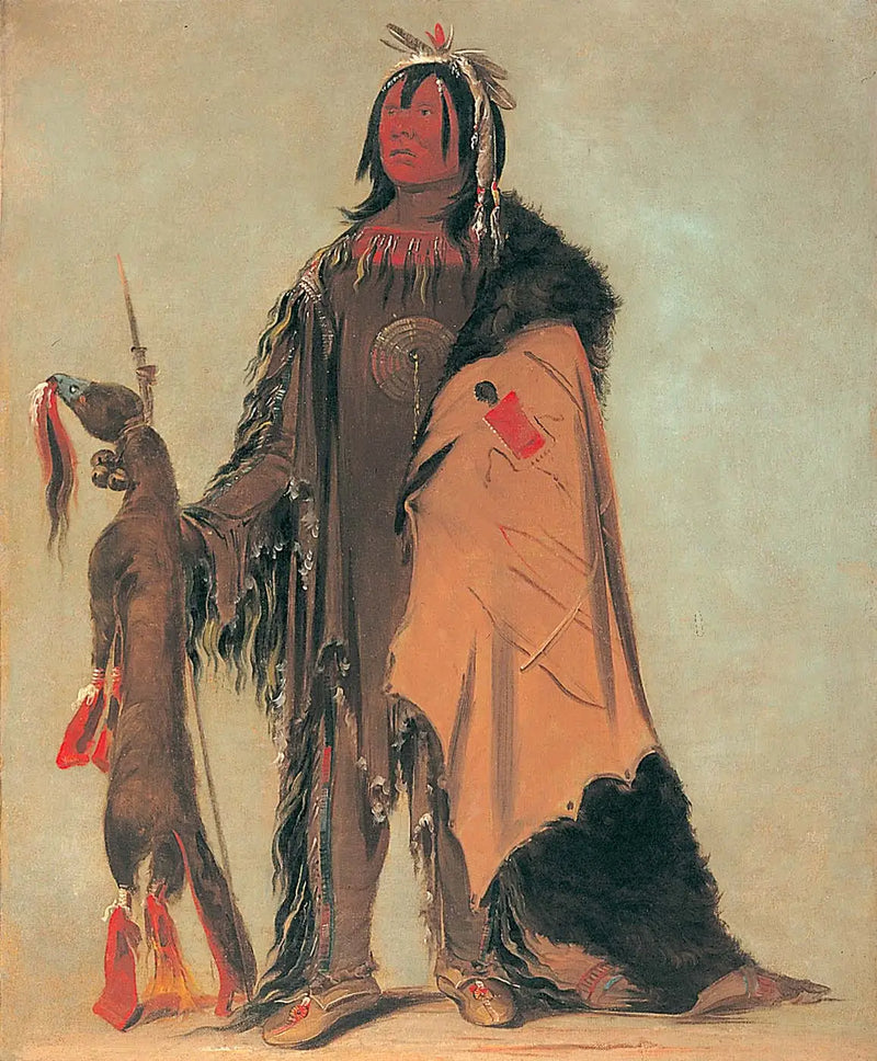 In-ne-ó-cose, the child of Buffalo, a warrior - George Catlin