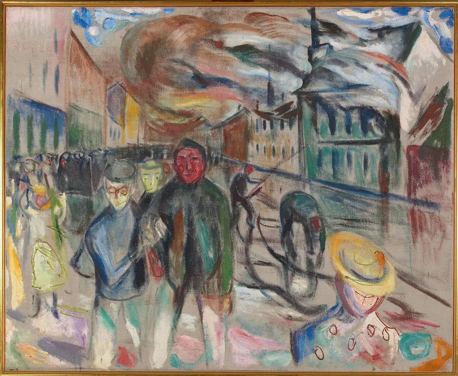 Fire in Grønland - Edvard Munch