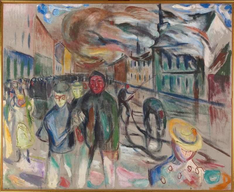Fire in Grønland - Edvard Munch