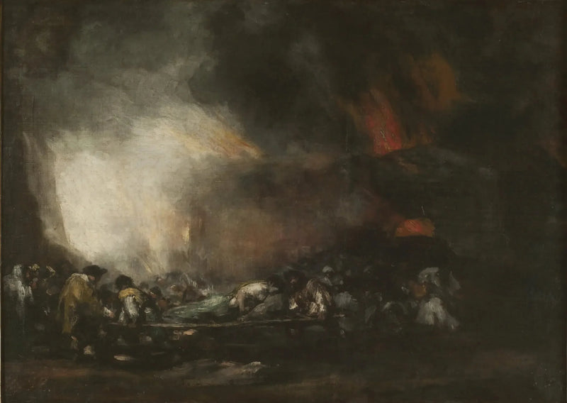 Fire of a Hospital - Francisco de Goya