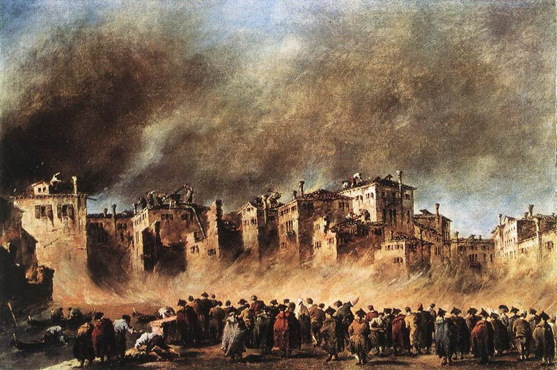 Fire in the San Marcuola neighborhood - Francesco Guardi