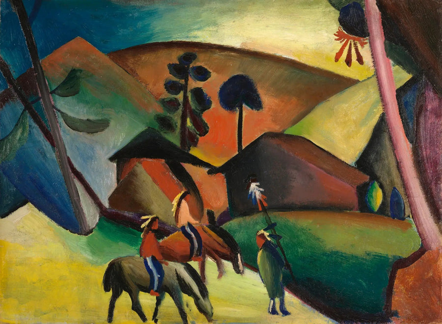 Horseback Indians - August Macke