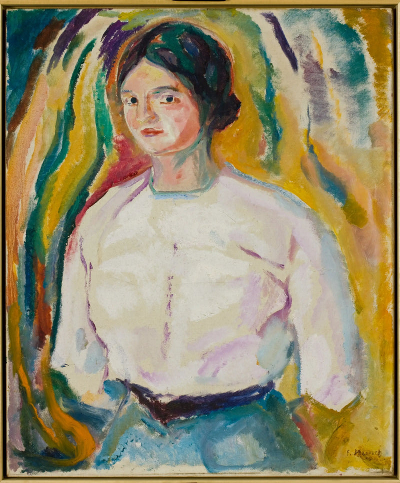 Ingeborg with her hands behind her back - Edvard Munch