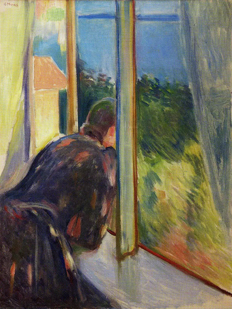 Reproduction du tableau « Inger près de la fenêtre - Edvard Munch » par Alpha Reproduction en peinture à l’huile