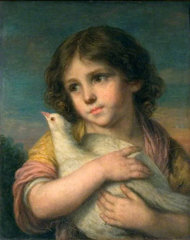 Innocence: A girl with a dove - Jean-Baptiste Greuze