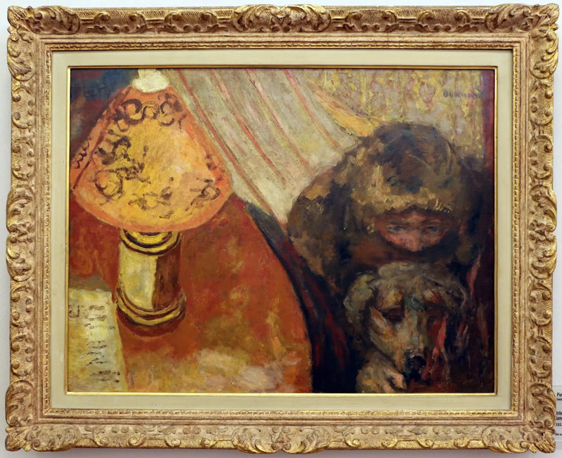 Interior (by the light of the lamp) - Pierre Bonnard