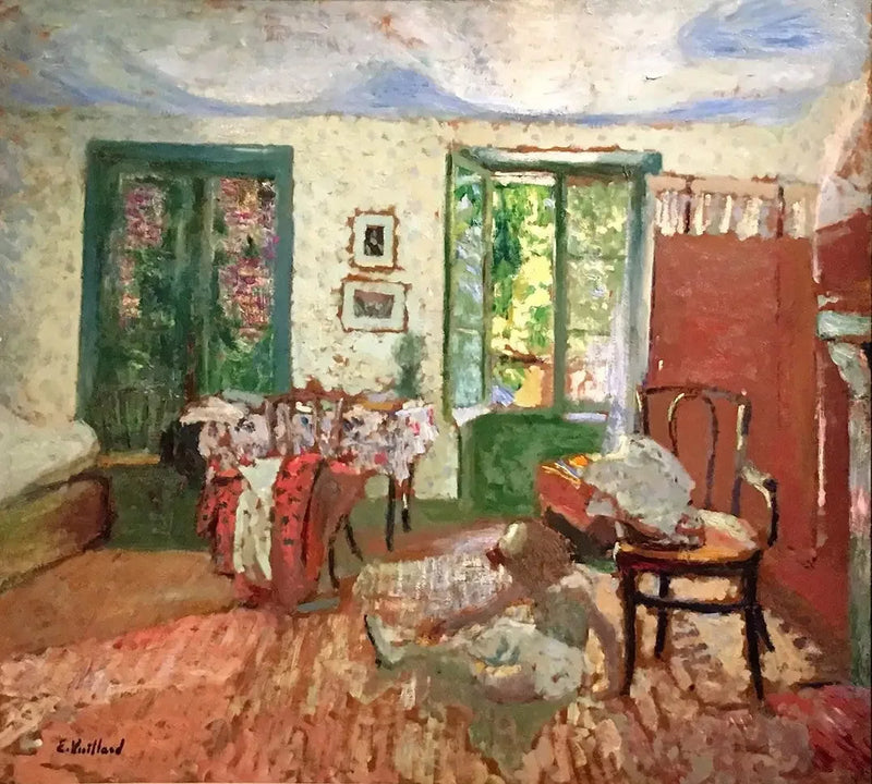 Interior. Annette at the foot of a chair - Édouard Vuillard