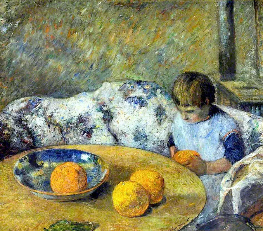 Interior with Aline Gauguin - Paul Gauguin