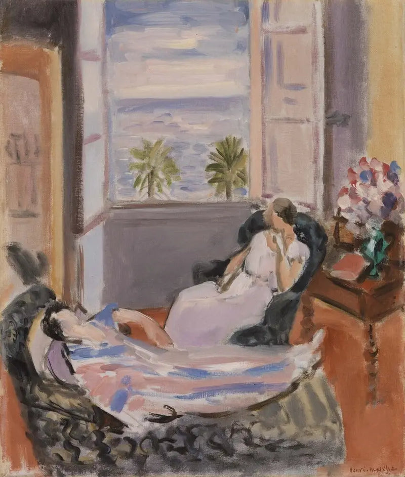 Interior with Two Figures, Open Window (Interior with Two Figures, Open Window) - Henri Matisse