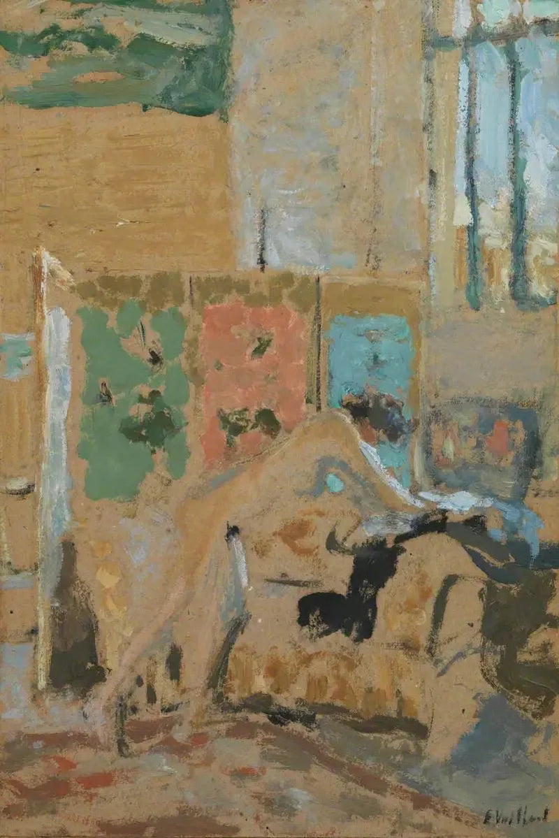 Interior with Screen - Édouard Vuillard