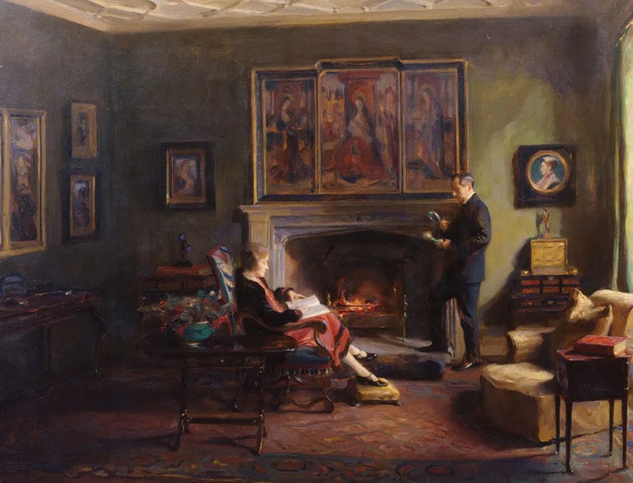 Interior with Viscount and Viscountess Lee of Fareham - Philip de László