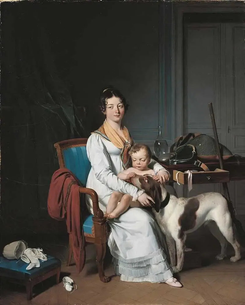 Interior with Mother and Child - Louis-Léopold Boilly