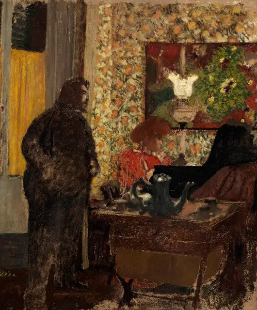 Interior with Misia Natanson at the piano - Édouard Vuillard