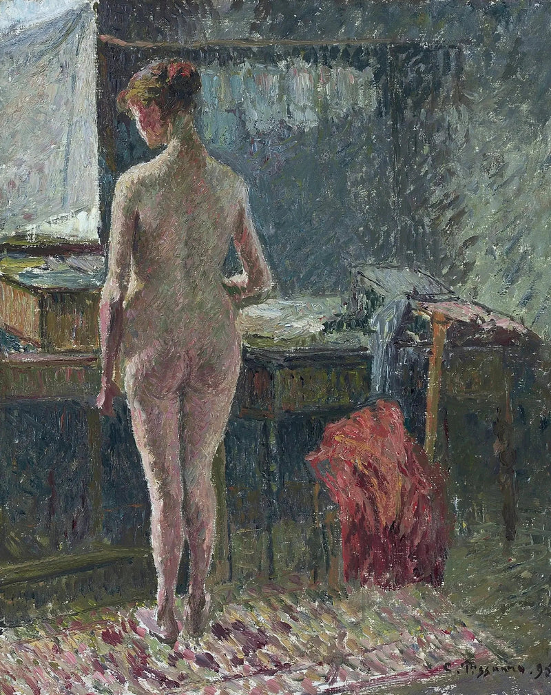 Interior with Nude from the Back - Camille Pissarro