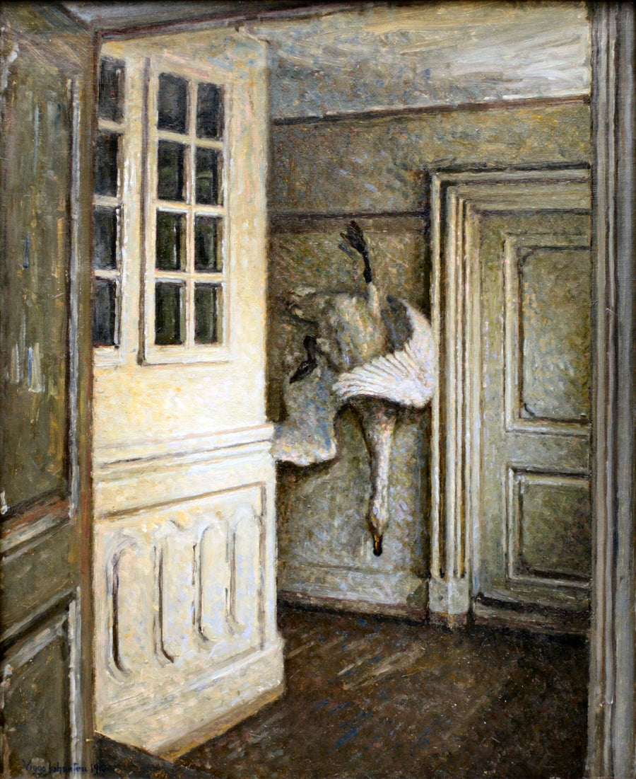 Interior with a Dead Swan - Viggo Johansen