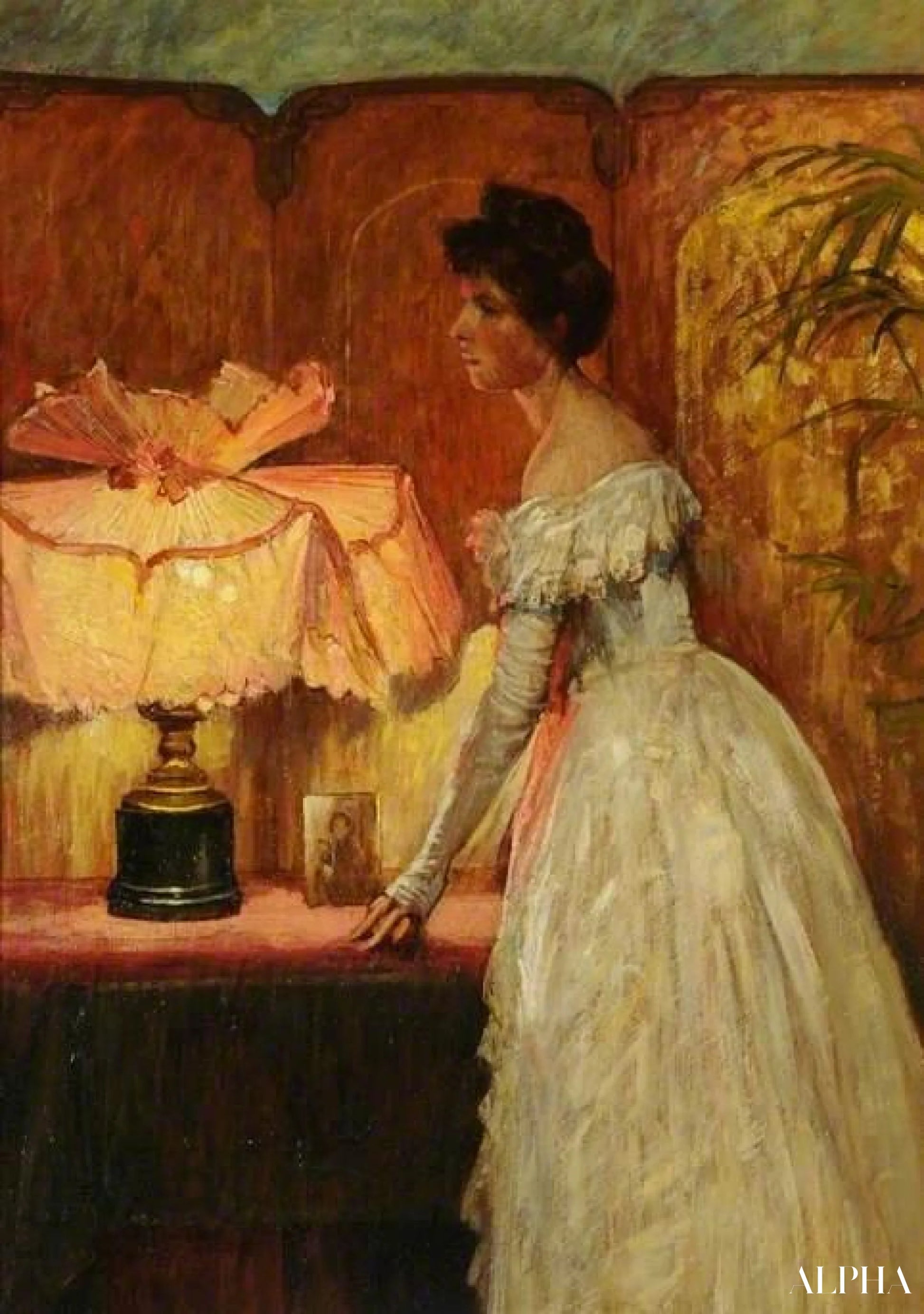 Intérieur avec une dame - Sir Francis Dicksee Reproductions de tableaux à la peinture à l’huile