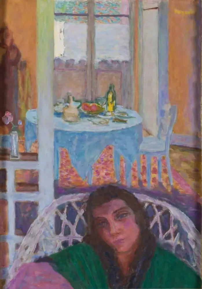 Interior with a Woman in a Wicker Armchair - Pierre Bonnard