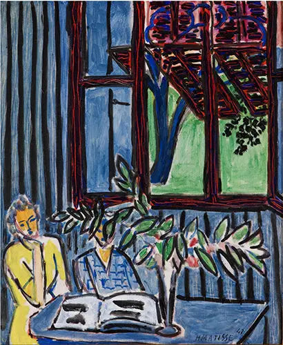 Blue Interior with Two Young Girls - Henri Matisse