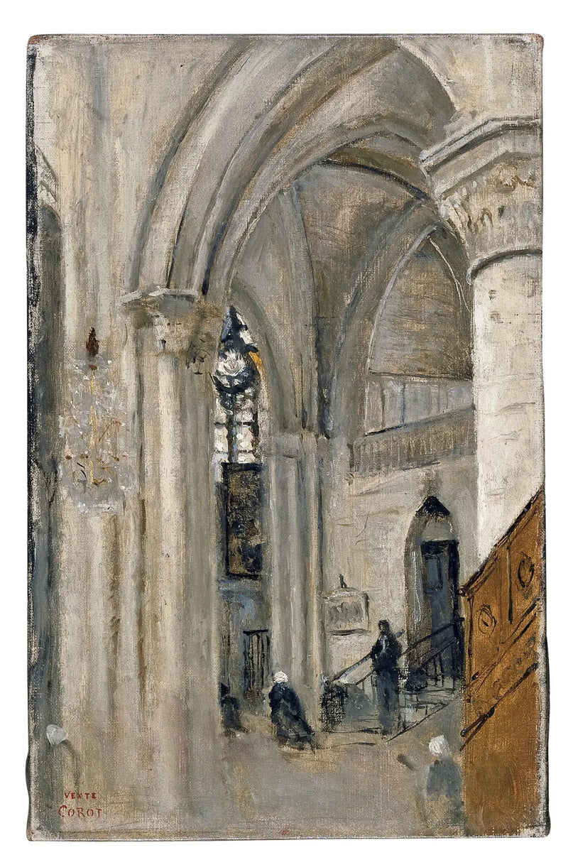 Interior of the Church of Mantes - Jean-Baptiste Camille Corot