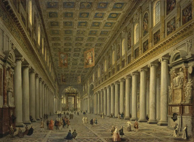 Interior of the Basilica di Santa Maria Maggiore in Rome - Giovanni Paolo Panini