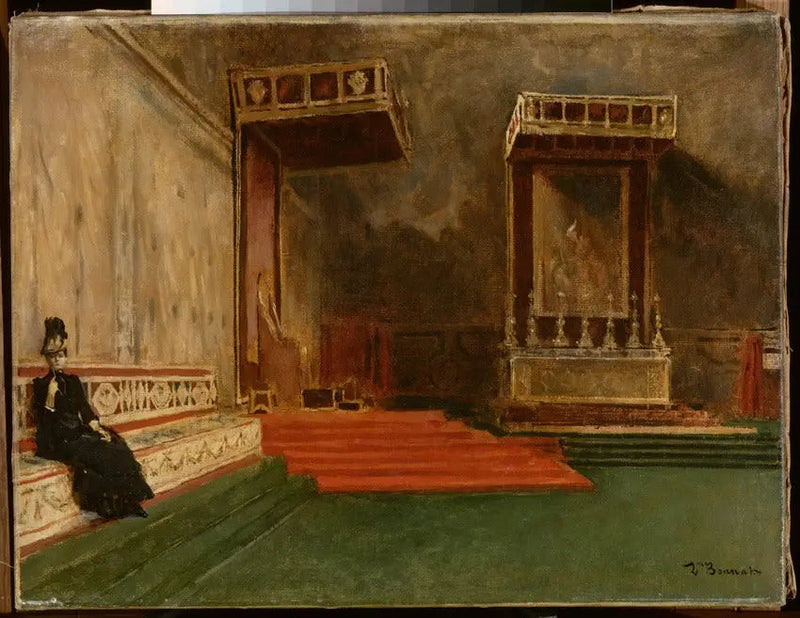 Interior of the Sistine Chapel - Léon Bonnat