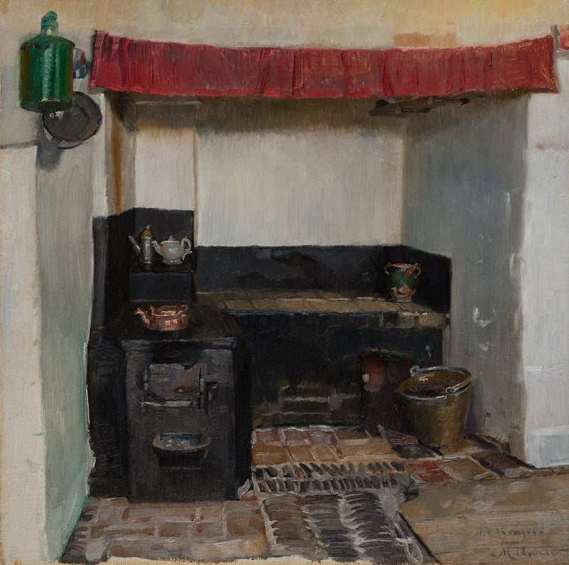 Interior of the kitchen. - Michael Peter Ancher