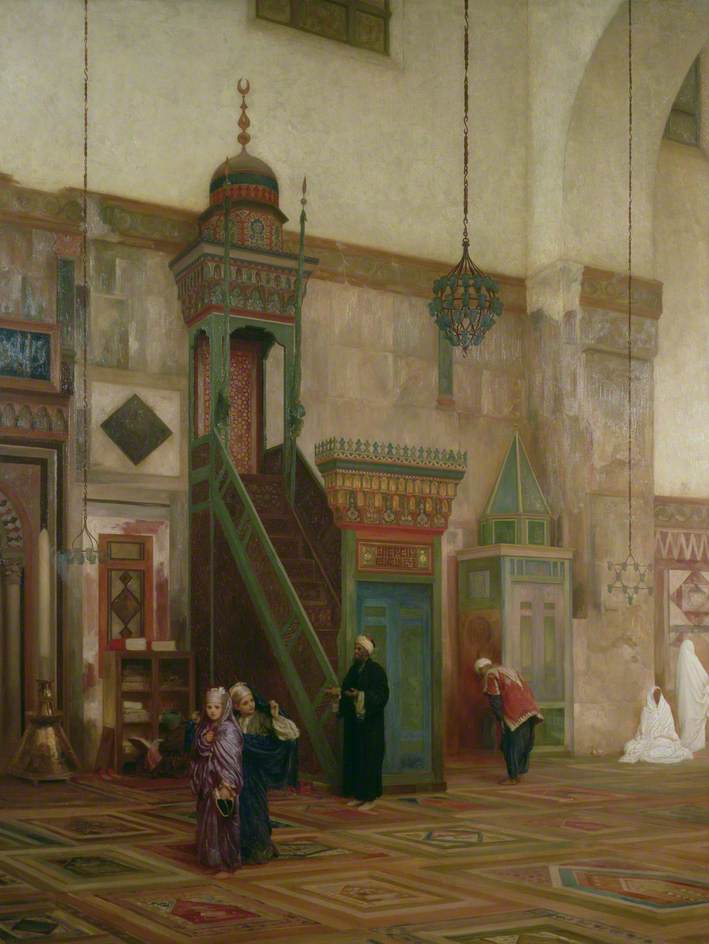Interior of the Great Mosque of Damascus - Frederic Leighton