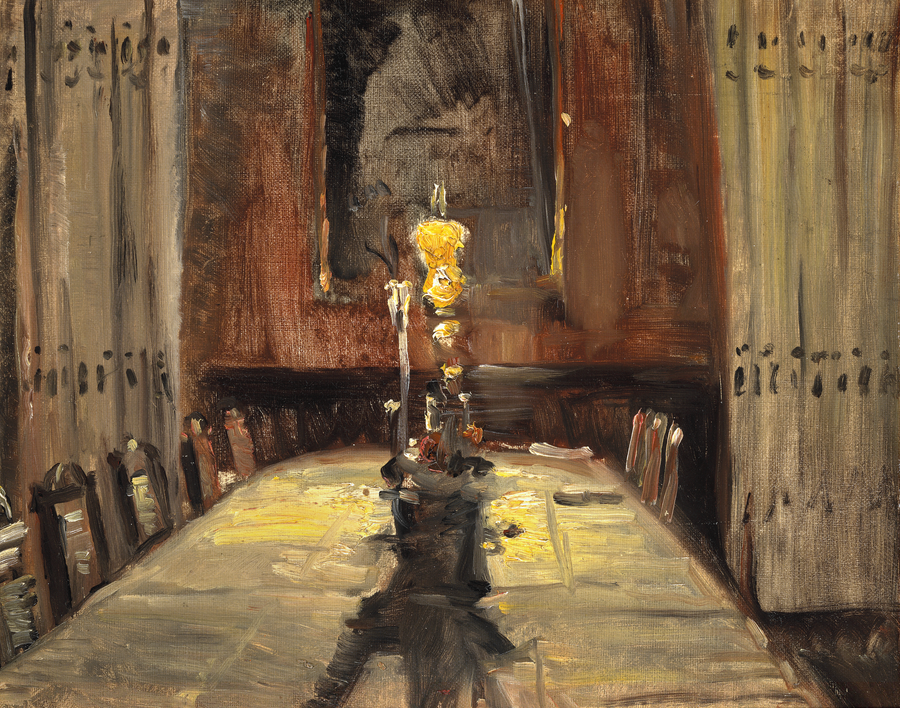 Interior of the dining room at the Hotel Brøndum in Skagen. - Michael Peter Ancher