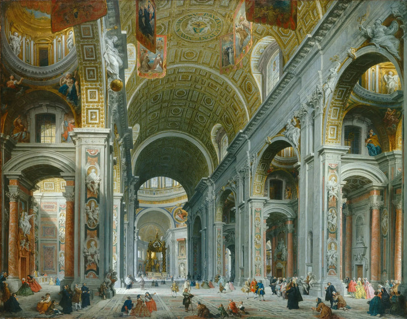 Interior of Saint Peter's, Rome - Giovanni Paolo Panini