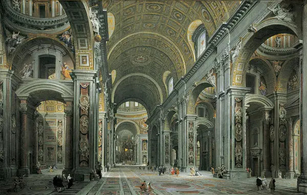 Interior of Saint Peter's, Rome - Giovanni Paolo Panini