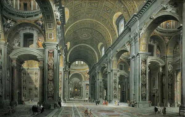Interior of Saint Peter's, Rome - Giovanni Paolo Panini