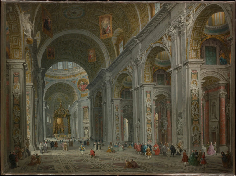 Interior of Saint Peter's, Rome - Giovanni Paolo Panini