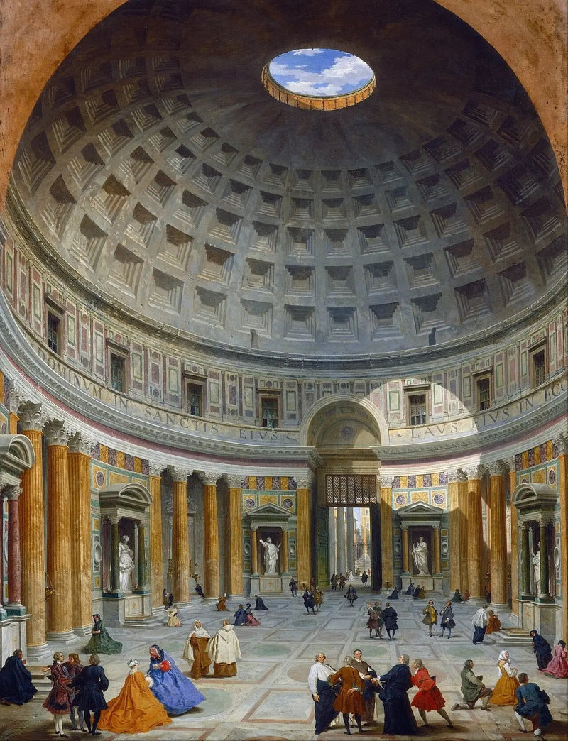 Interior of the Pantheon, Rome - Giovanni Paolo Panini