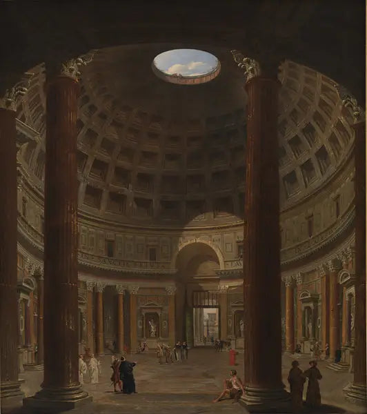 Interior of the Pantheon, Rome - Giovanni Paolo Panini
