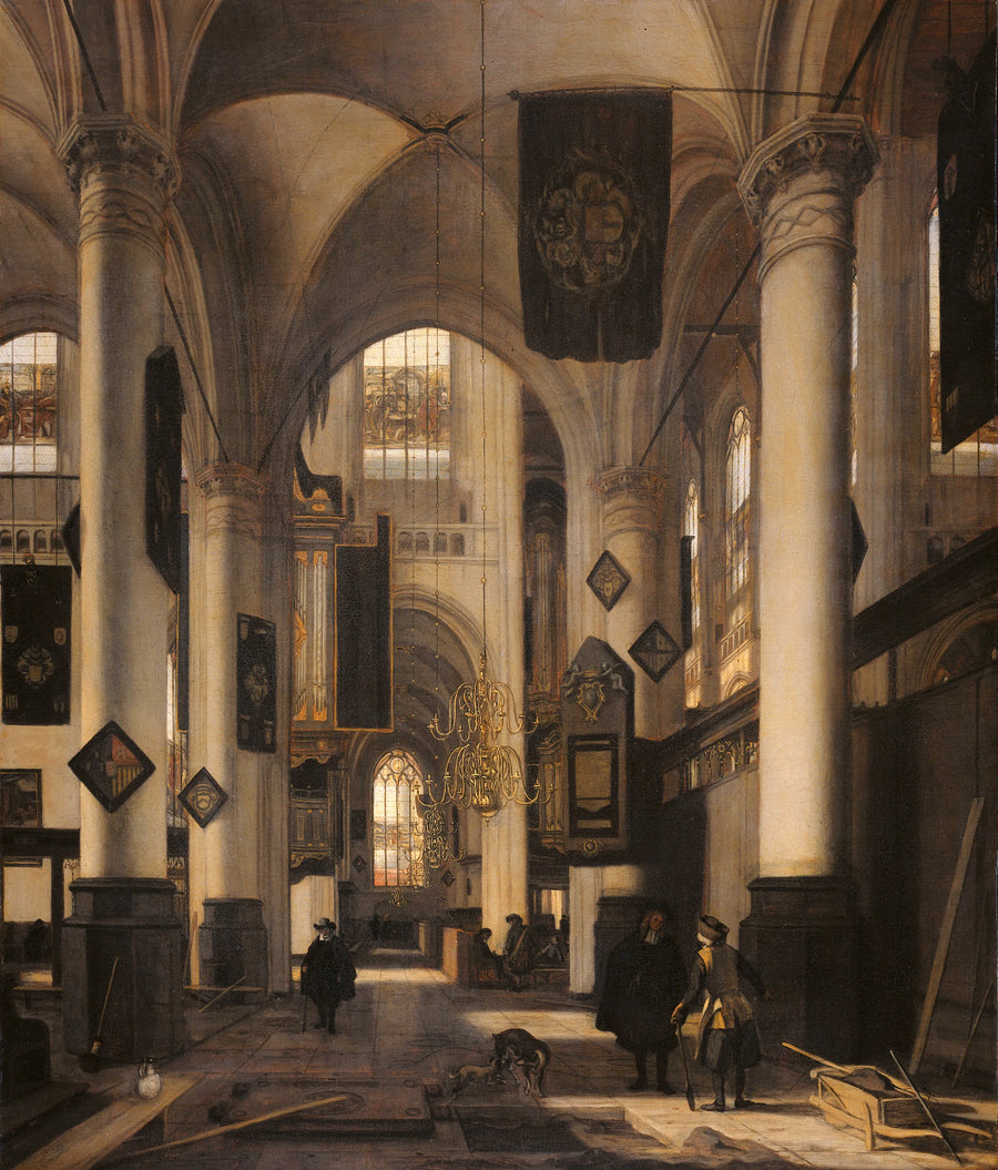 Intérieur d'une église gothique protestante - Emanuel de Witte