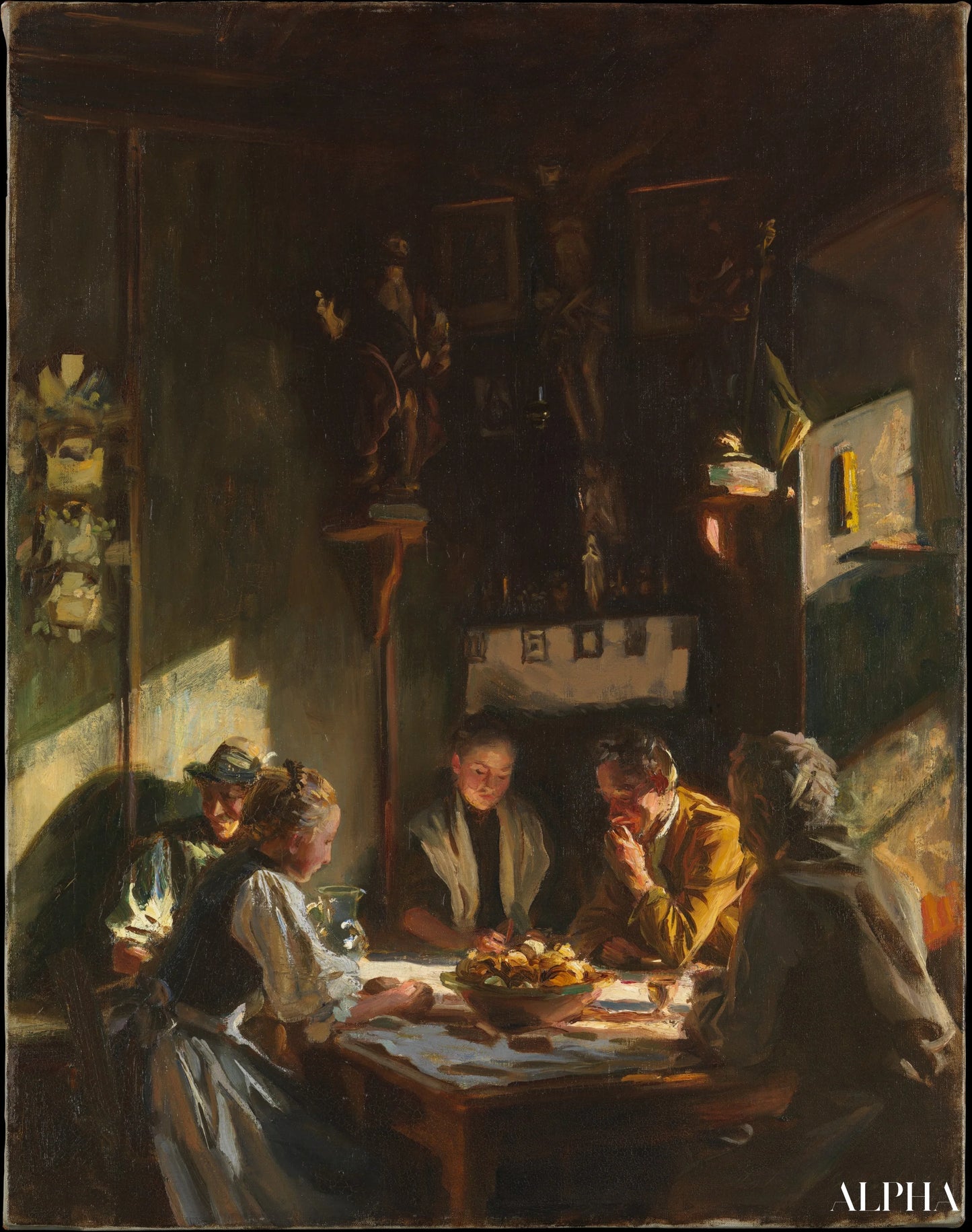 Intérieur tyrolien - John Singer Sargent - Reproductions de tableaux et peintures haut de gamme