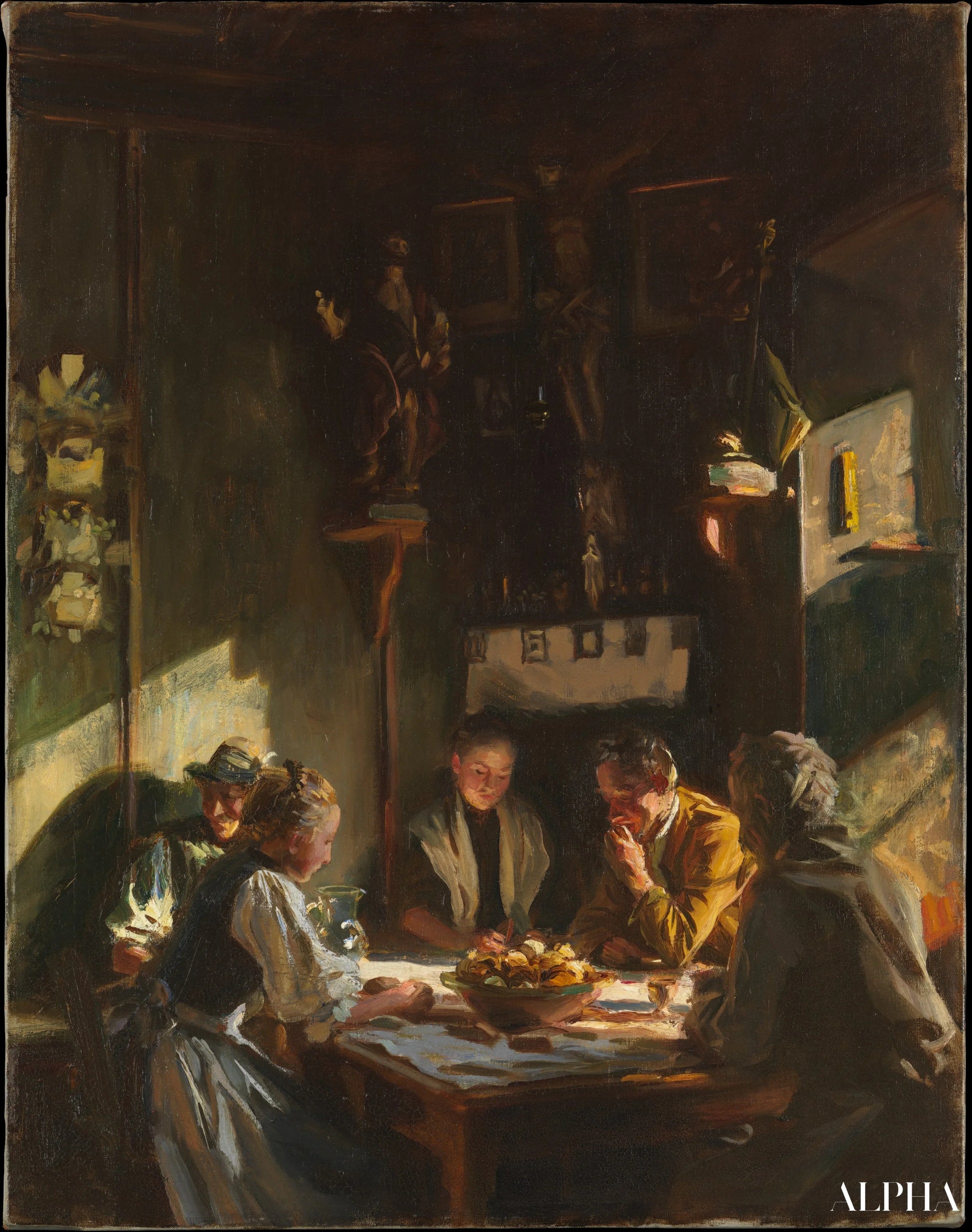 Intérieur tyrolien - John Singer Sargent - Reproductions de tableaux et peintures haut de gamme